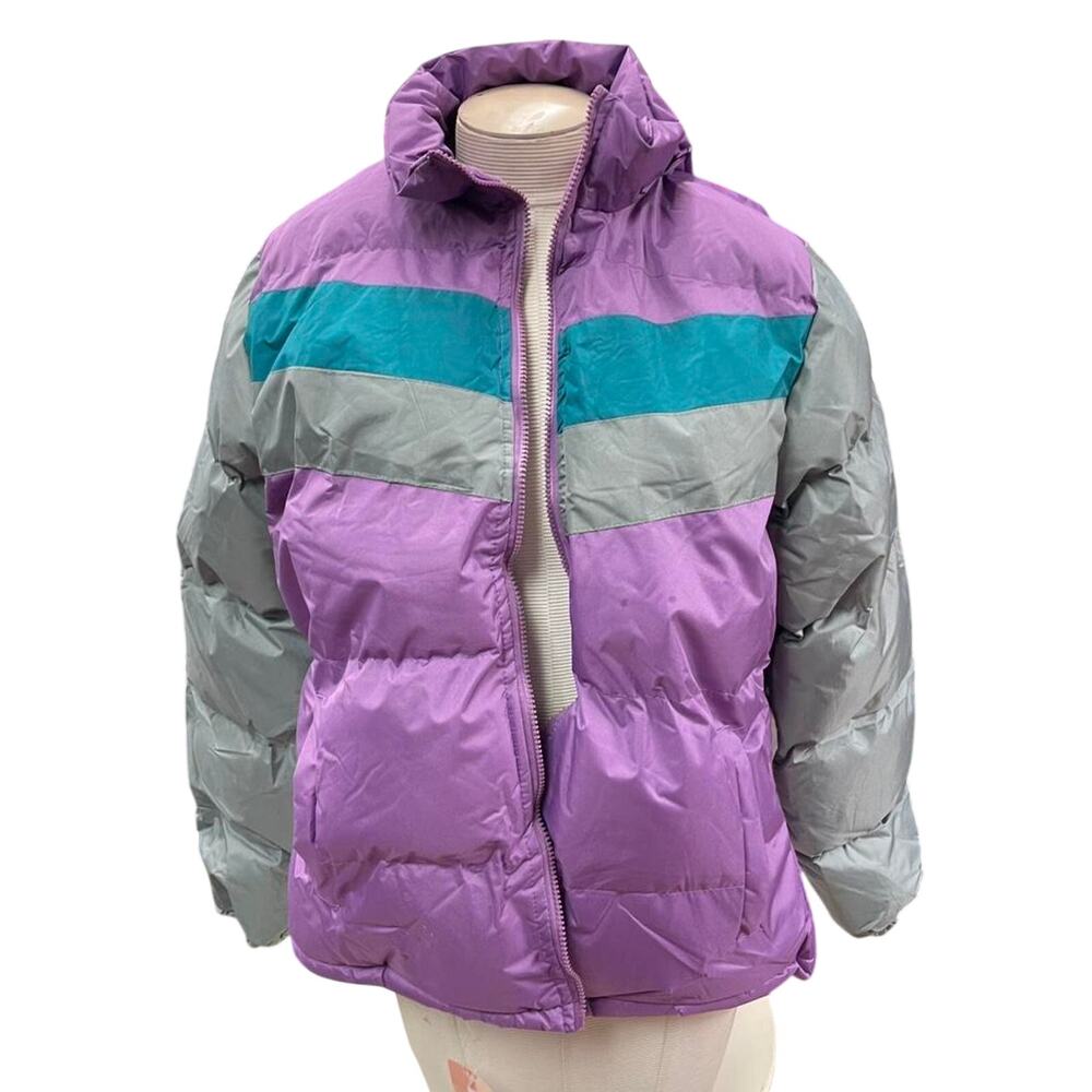 Operation warm purple puffer jacket